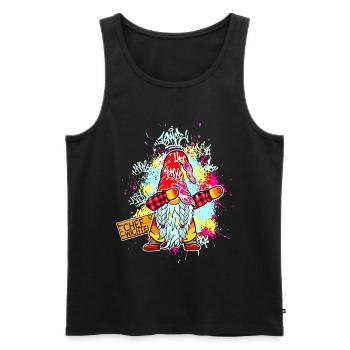 CHEF WICHTEL Dab Graffiti Männlich Xmas - Männer Premium Bio Tank Top - Schwarz - Vorne - AI Model Male 178 light (178cm)