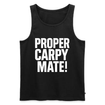 Un vrai dicton, un pote de carpe - Débardeur bio Premium Homme - noir - Devant - Michal (187cm)