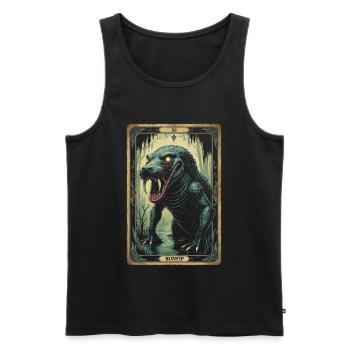 Créatures mythologiques Bunyip - Débardeur bio Premium Homme - noir - Devant - AI Model Male 178 light (178cm)
