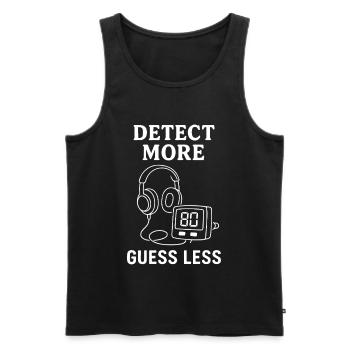 Détecter plus, deviner moins d’humour de détecteur de métaux - Débardeur bio Premium Homme - noir - Devant - Michal (187cm)