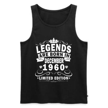 65e anniversaire Édition limitée décembre - Débardeur bio Premium Homme - noir - Devant - Michal (187cm)