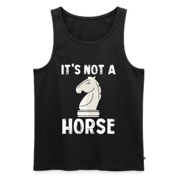 Ce n’est pas une pièce d’échecs cheval - Débardeur bio Premium Homme - noir - Devant - AI Model Male 178 light (178cm)