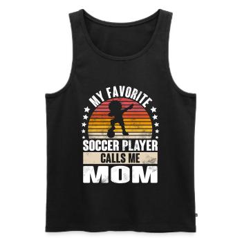 Soccer Soccer Players - Men's Premium Organic Tank Top - black - Front - AI Model Male 178 light (178cm)