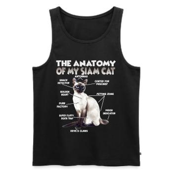 Siamkatzen Geschenk  Katzenbesitzer Geschenkidee - Männer Premium Bio Tank Top - Schwarz - Vorne - AI Model Male 178 light (178cm)