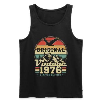 Original 1976 Vintage Vintage Födelsedag Retro - Ekologisk premium tanktopp herr - svart - Fram - Michal (187cm)