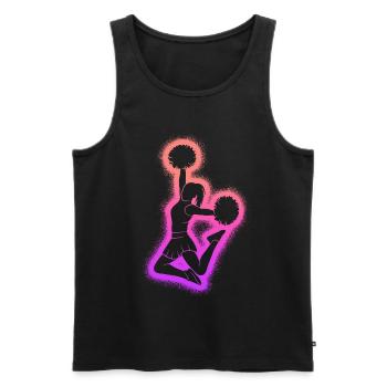 Cheerleading Kids Women Girls Cheerleaders - Men's Premium Organic Tank Top - black - Front - AI Model Male 178 light (178cm)
