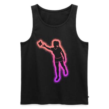 Joueuse de cornhole Enfants Femmes Filles Cornhole - Débardeur bio Premium Homme - noir - Devant - AI Model Male 178 light (178cm)