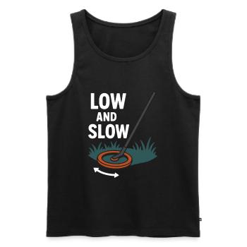 Low And Slow Metal Detecting Treasure Hunt - Men's Premium Organic Tank Top - black - Front - Michal (187cm)