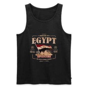 Ägypten, Land der Ewigen Sonne, Urlaub - Männer Premium Bio Tank Top - Schwarz - Vorne - AI Model Male 178 light (178cm)