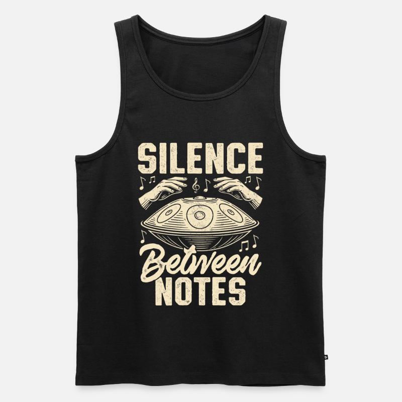 Silence Between Notes - Männer Premium Bio Tank Top - Schwarz