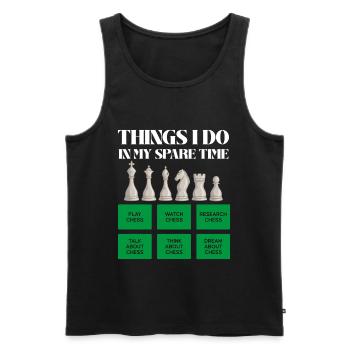 Chess time in leisure time - Men's Premium Organic Tank Top - black - Front - AI Model Male 178 light (178cm)