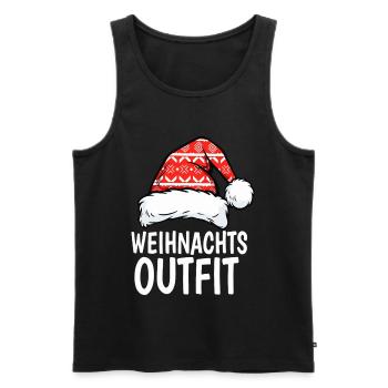 Weihnachtsmütze - Männer Premium Bio Tank Top - Schwarz - Vorne - Michal (187cm)