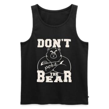Don't Poke Mama Papa Bear Graphic - Männer Premium Bio Tank Top - Schwarz - Vorne - AI Model Male 178 light (178cm)