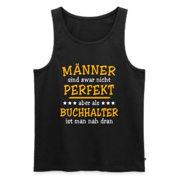 Buchhalter Sprüche - Männer Premium Bio Tank Top - Schwarz - Vorne - AI Model Male 178 light (178cm)