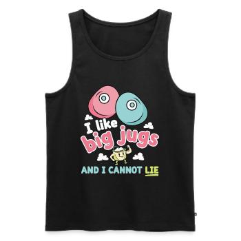 Ich mag Big Jugs, Klettern, Fels, Spaß, Humor - Männer Premium Bio Tank Top - Schwarz - Vorne - AI Model Male 178 light (178cm)