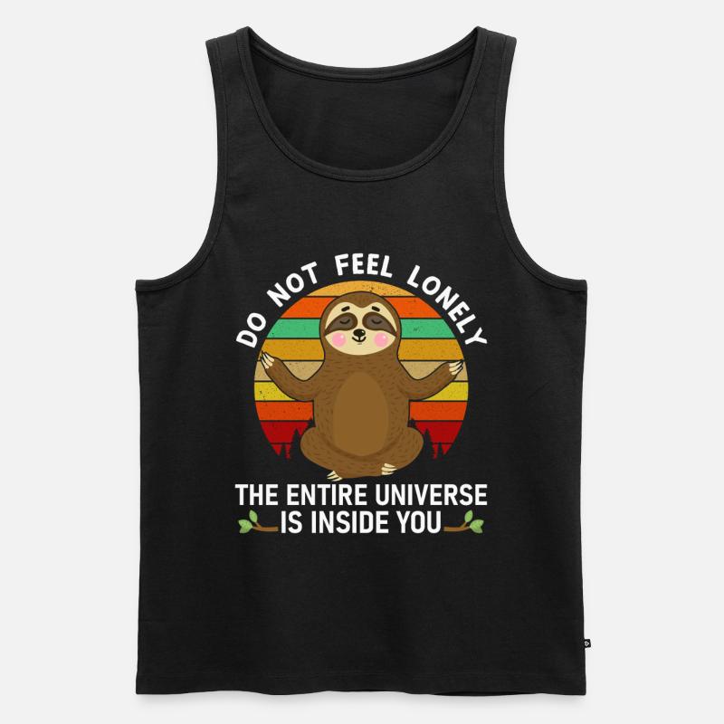 Faultier Universum in dir - Männer Premium Bio Tank Top - Schwarz