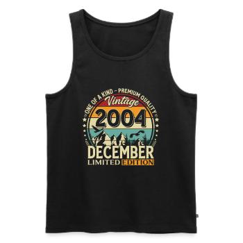 21st Birthday Vintage December Vintage 2004 - Men's Premium Organic Tank Top - black - Front - Michal (187cm)