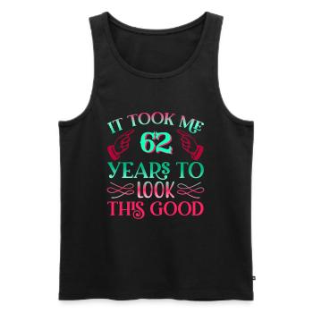 It took 62 years to look so good - Men's Premium Organic Tank Top - black - Front - Michal (187cm)