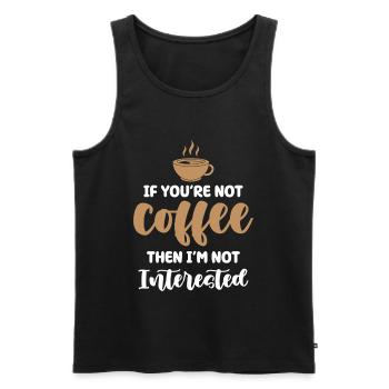 Coffee or no interest - Men's Premium Organic Tank Top - black - Front - AI Model Male 178 light (178cm)