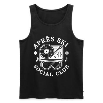 Club social d’après-ski - Débardeur bio Premium Homme - noir - Devant - Michal (187cm)