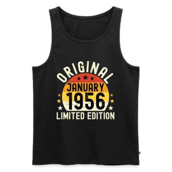 Anniversary January 1956 Limited Edition Original - Men's Premium Organic Tank Top - black - Front - Michal (187cm)