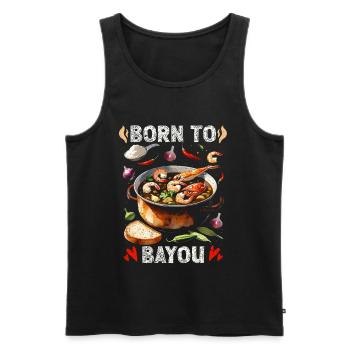 Nourriture du Bayou - Débardeur bio Premium Homme - noir - Devant - Michal (187cm)