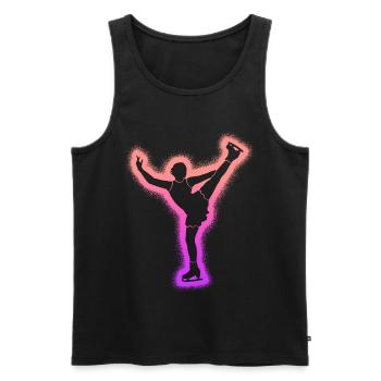 Eiskunstläuferin Eislaufen Mädchen Eiskunstlauf - Men's Premium Organic Tank Top - black - Front - AI Model Male 178 light (178cm)