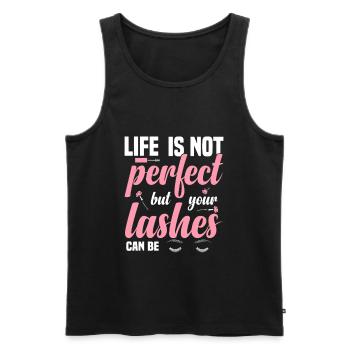  Lash Technician Eyelash Artist Lash Extension - Men's Premium Organic Tank Top - black - Front - AI Model Male 178 light (178cm)