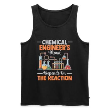Funny Quotes from Chemical Engineers - Men's Premium Organic Tank Top - black - Front - AI Model Male 178 light (178cm)