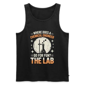 Proud engineering lab life - Men's Premium Organic Tank Top - black - Front - Michal (187cm)