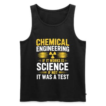 Funny Chemical Engineer Science Humor Logic - Men's Premium Organic Tank Top - black - Front - Michal (187cm)