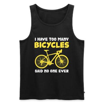 Too many bikes, no one ever said - Men's Premium Organic Tank Top - black - Front - AI Model Male 178 light (178cm)