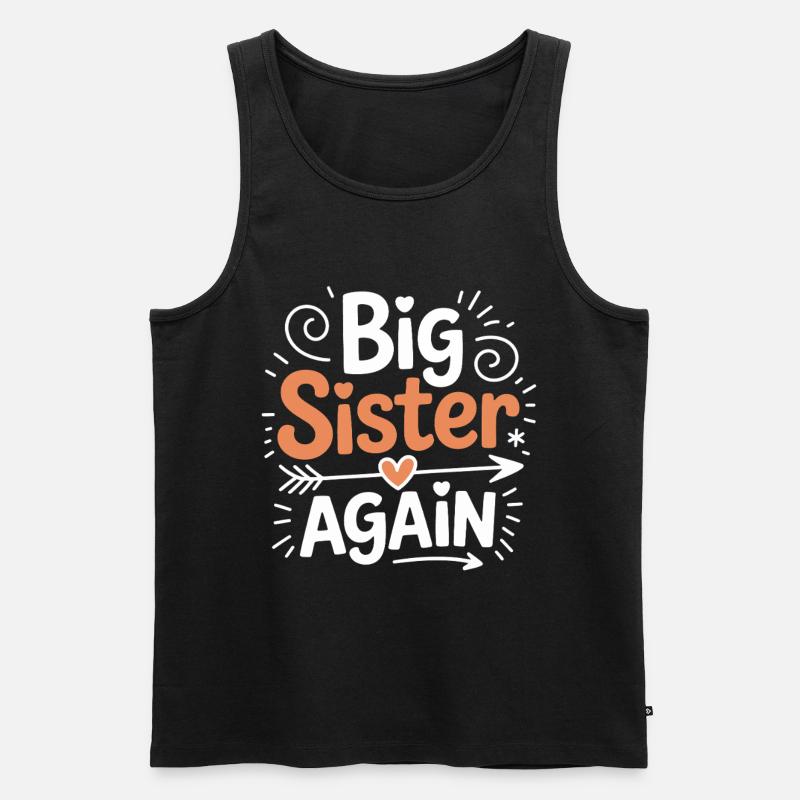 Große Schwester Wieder Da - Männer Premium Bio Tank Top - Schwarz