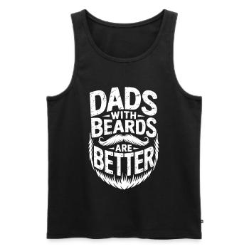 Fathers with beards are better - Men's Premium Organic Tank Top - black - Front - AI Model Male 178 light (178cm)