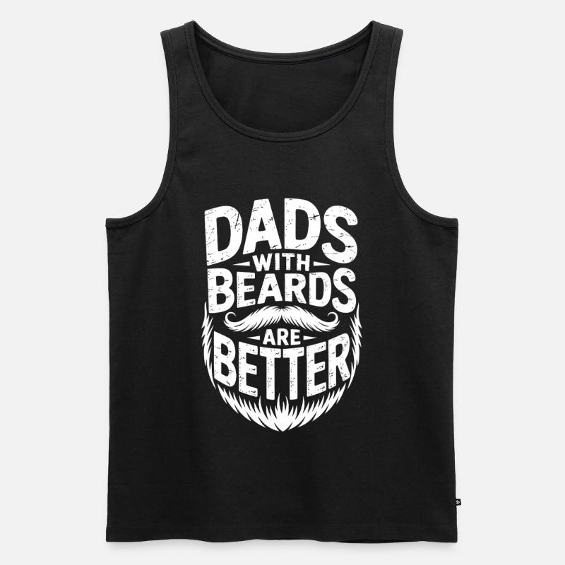 Väter mit Bärten sind besser - Männer Premium Bio Tank Top - Schwarz