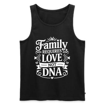 Family needs love, not DNA - Men's Premium Organic Tank Top - black - Front - AI Model Male 178 light (178cm)