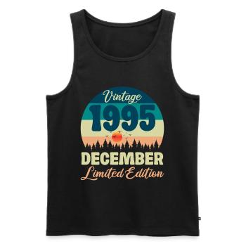 30. Geburtstag 30 Jahre Dezember 1995 Geschenkidee - Männer Premium Bio Tank Top - Schwarz - Vorne - Michal (187cm)