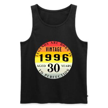 30. Geburtstag 1996 - Männer Premium Bio Tank Top - Schwarz - Vorne - AI Model Male 178 light (178cm)