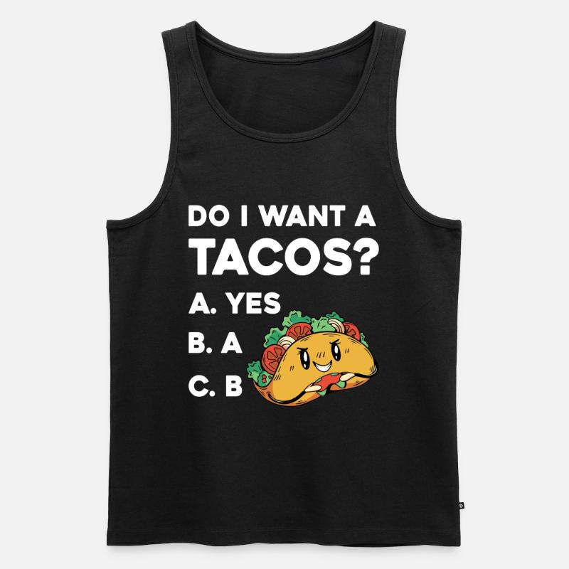 Taco Frage: Ja Oder Nein - Débardeur bio Premium Homme - noir