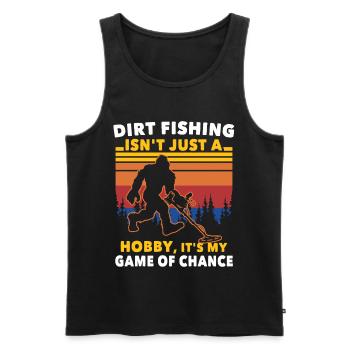 Pêche en terre de terre Big Foot - Débardeur bio Premium Homme - noir - Devant - Michal (187cm)