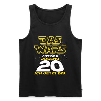 Das Wars mit der Jugend, 20 ich jetzt bin - Männer Premium Bio Tank Top - Schwarz - Vorne - Michal (187cm)