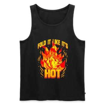 Origami Fold It Like Its Hot - Men's Premium Organic Tank Top - black - Front - Michal (187cm)