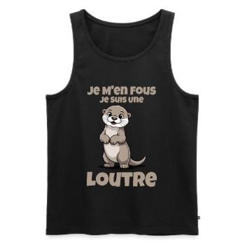 Es ist mir egal, ich bin ein Geschenkotter - Männer Premium Bio Tank Top - Schwarz - Vorne - Michal (187cm)