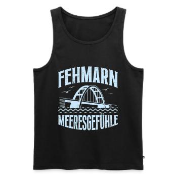 Baltic Sea Holidays FEHMARN SEA FEELINGS Fun - Men's Premium Organic Tank Top - black - Front - AI Model Male 178 light (178cm)