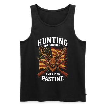 Jagd Original American Pastime Unabhängigkeitstag - Männer Premium Bio Tank Top - Schwarz - Vorne - AI Model Male 178 light (178cm)