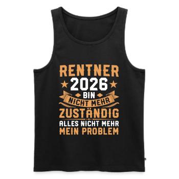 Retirement No longer responsible - Pensioners 2026 - Men's Premium Organic Tank Top - black - Front - Michal (187cm)
