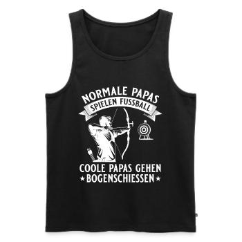 Archery Dad Archer with Target - Men's Premium Organic Tank Top - black - Front - Michal (187cm)