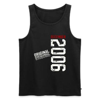 19th Birthday Original December Volume 2006 - Men's Premium Organic Tank Top - black - Front - Michal (187cm)
