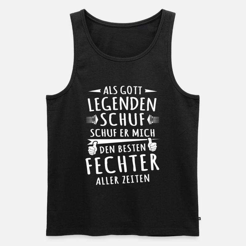 Fechter - Männer Premium Bio Tank Top - Schwarz