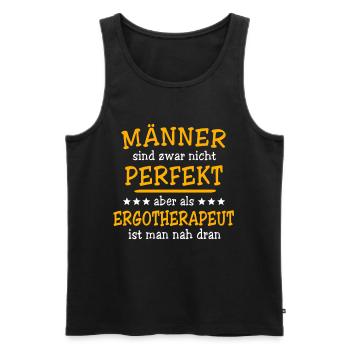 Ergotherapeut Sprüche - Männer Premium Bio Tank Top - Schwarz - Vorne - Michal (187cm)
